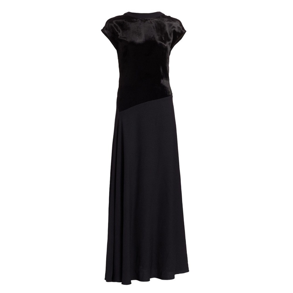 3.1 Phillip Lim Velvet Panels Maxi Dress In White - Picture 9 of 13
